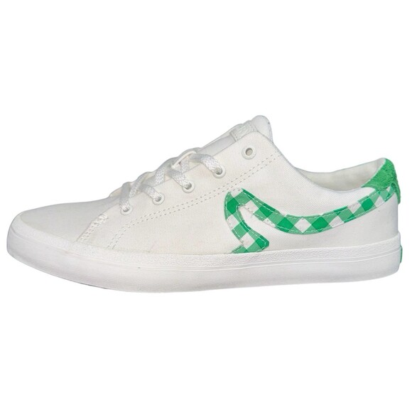 Sperry Sandy Gingham Sneakers Womens Size 10 White Green Lace Up Fashion Shoes - Picture 1 of 9